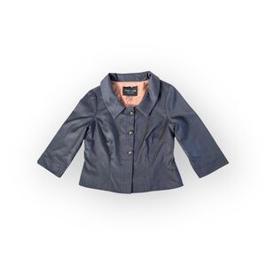 Dara Lamb Haute de Gamme Women’s black  Cropped Blazer Jacket New